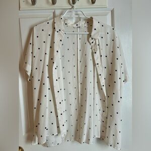 Uniqlo Rayon Printed Short Sleeve Blouse